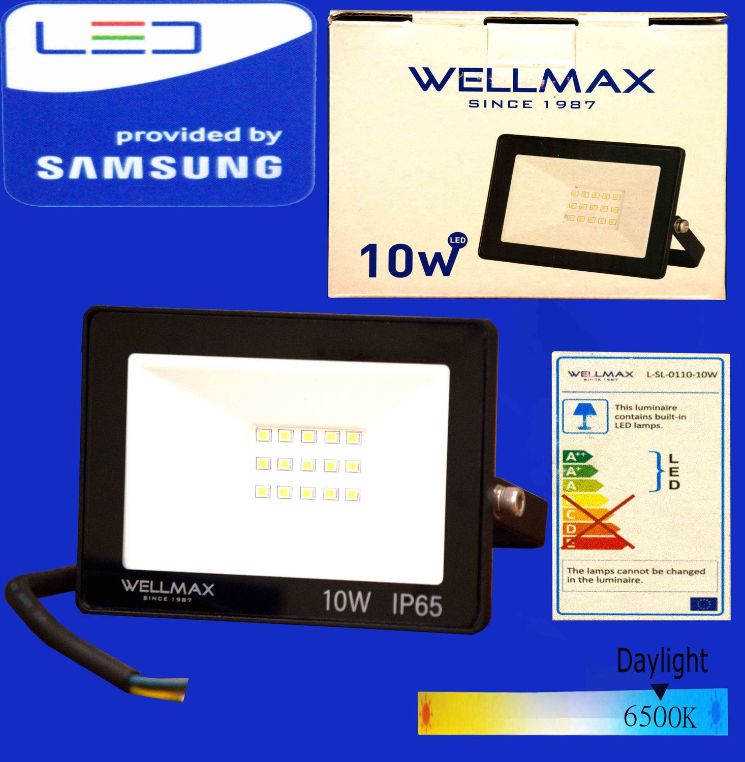 Լուսարձակ LED Wellmax (6500K,10W) Daylight