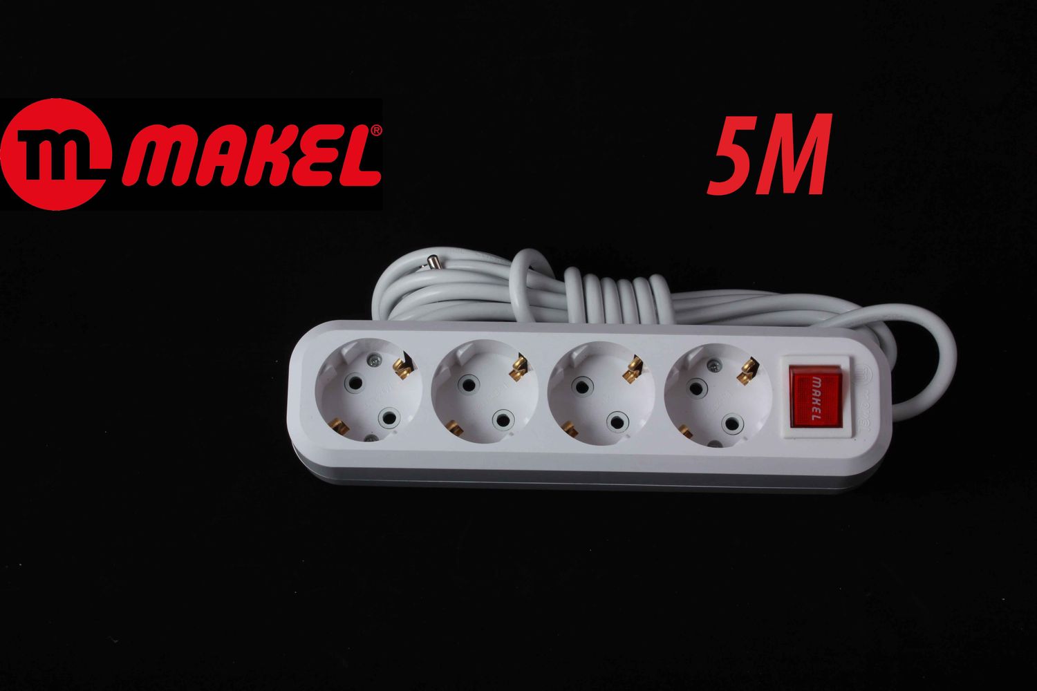 Էլ.երկարացման լար 4 տեղ 5մ (անջատիչով) MAKEL