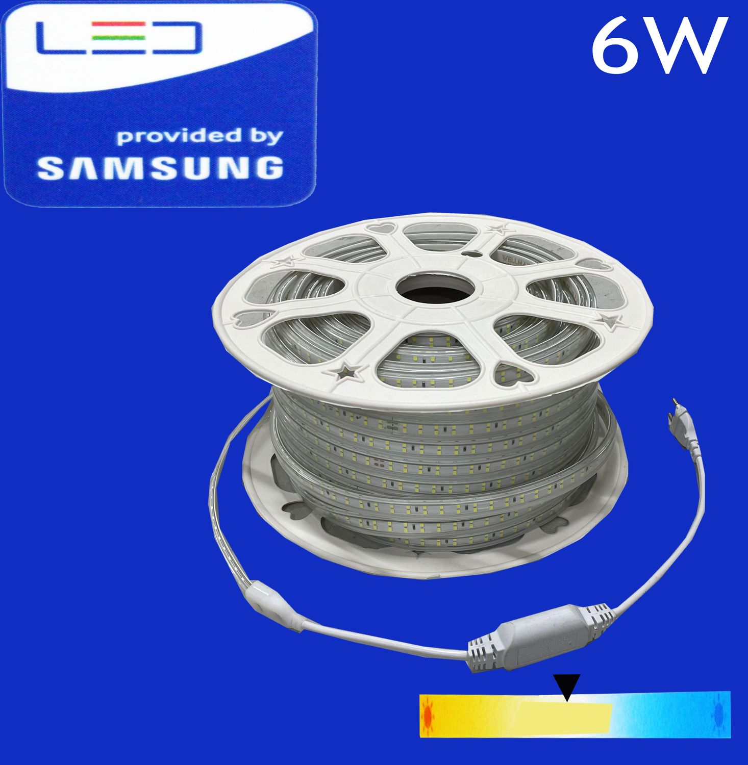Wellmax Լուսադիոդային Led ժապավեն 6W RGB գունավոր