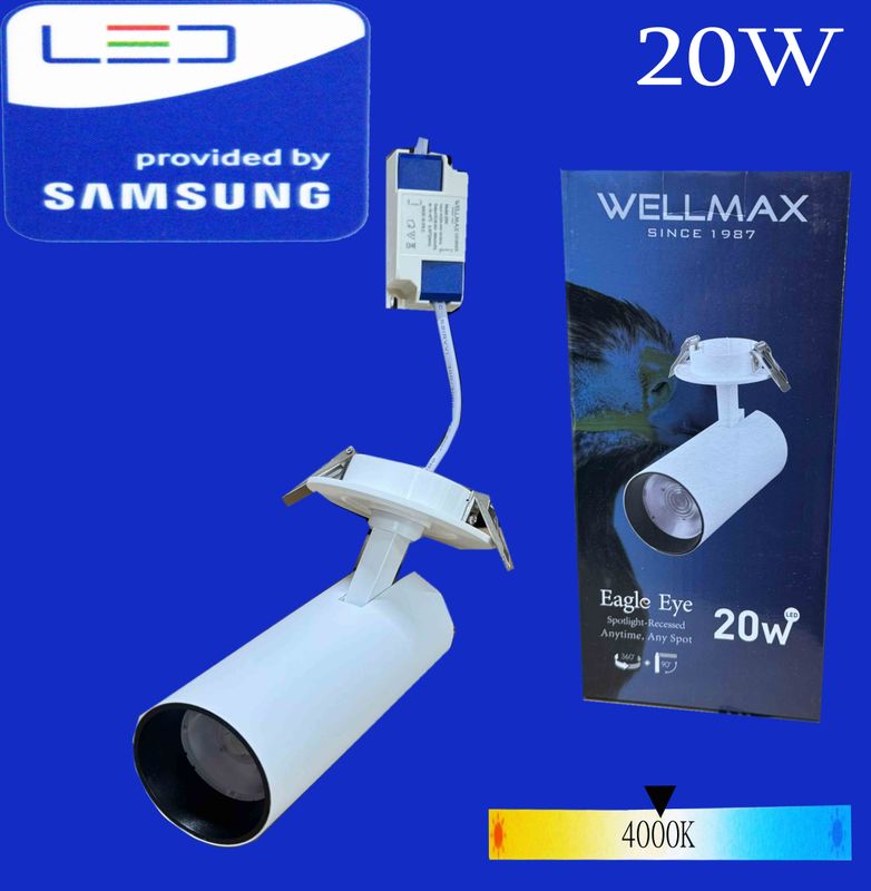 Առաստաղից ներկառուցվող Led Wellmax (4000K,natural white) 20W սպիտակ