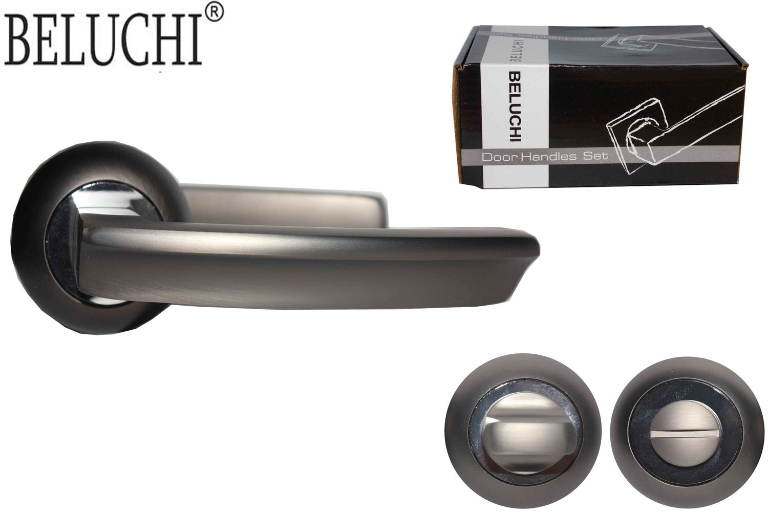 BELUCHI Դռան բռնակ 2 Կտոր 171 BK/CP (WC) 62