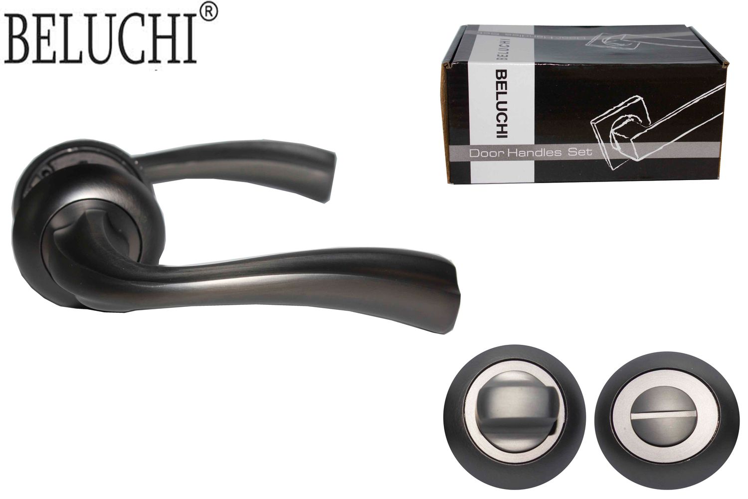 BELUCHI Դռան բռնակ 2 Կտոր 143 BK (WC) 40