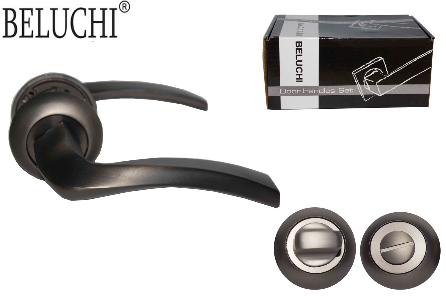 BELUCHI Դռան բռնակ 2 Կտոր 145 BK (WC) 46