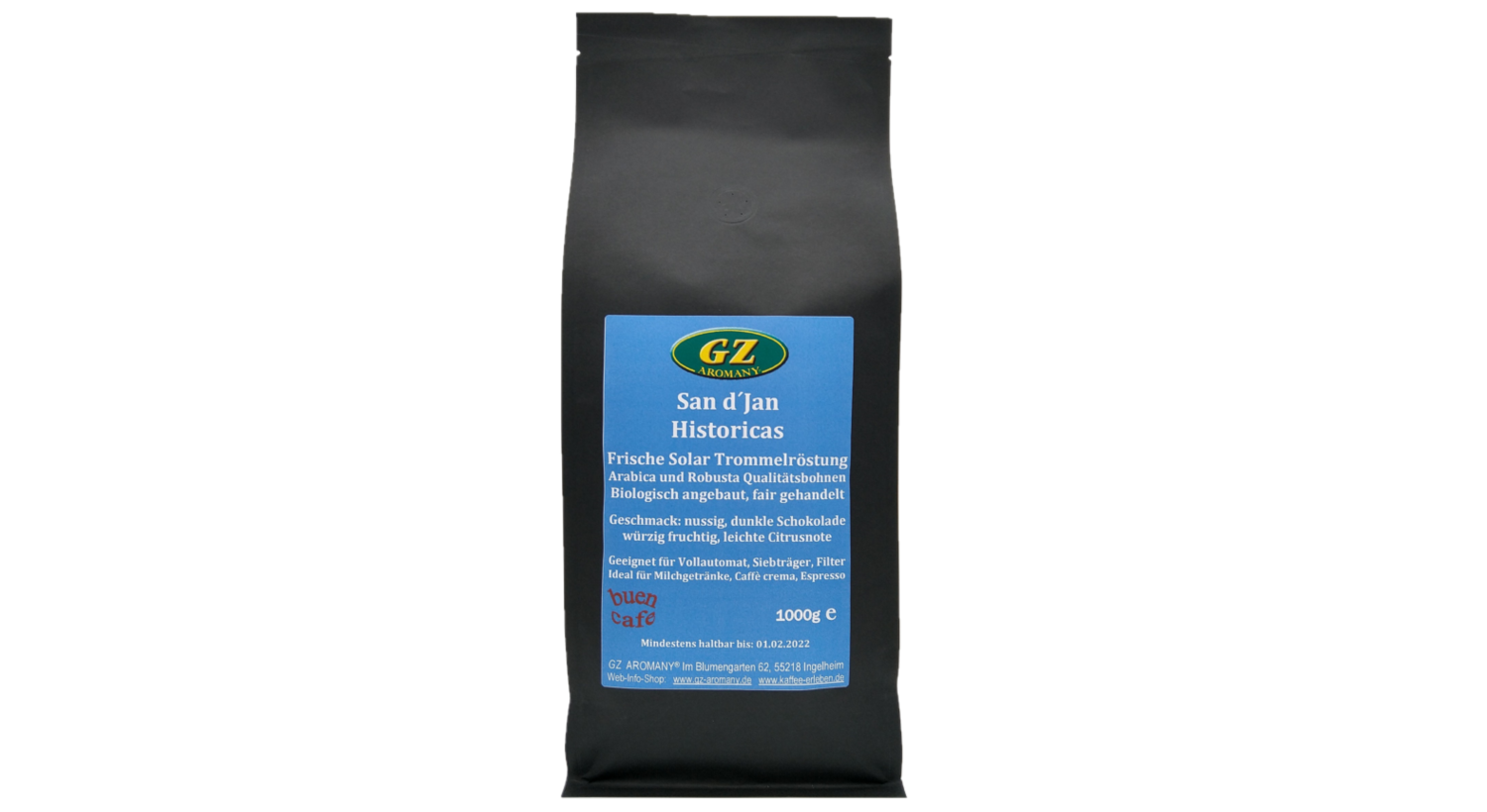 AROMANY San d’Jan Historicas Espressokaffee Bohnen 1000g