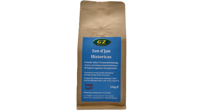 AROMANY San d’Jan Historicas Espressokaffee Bohnen 250g