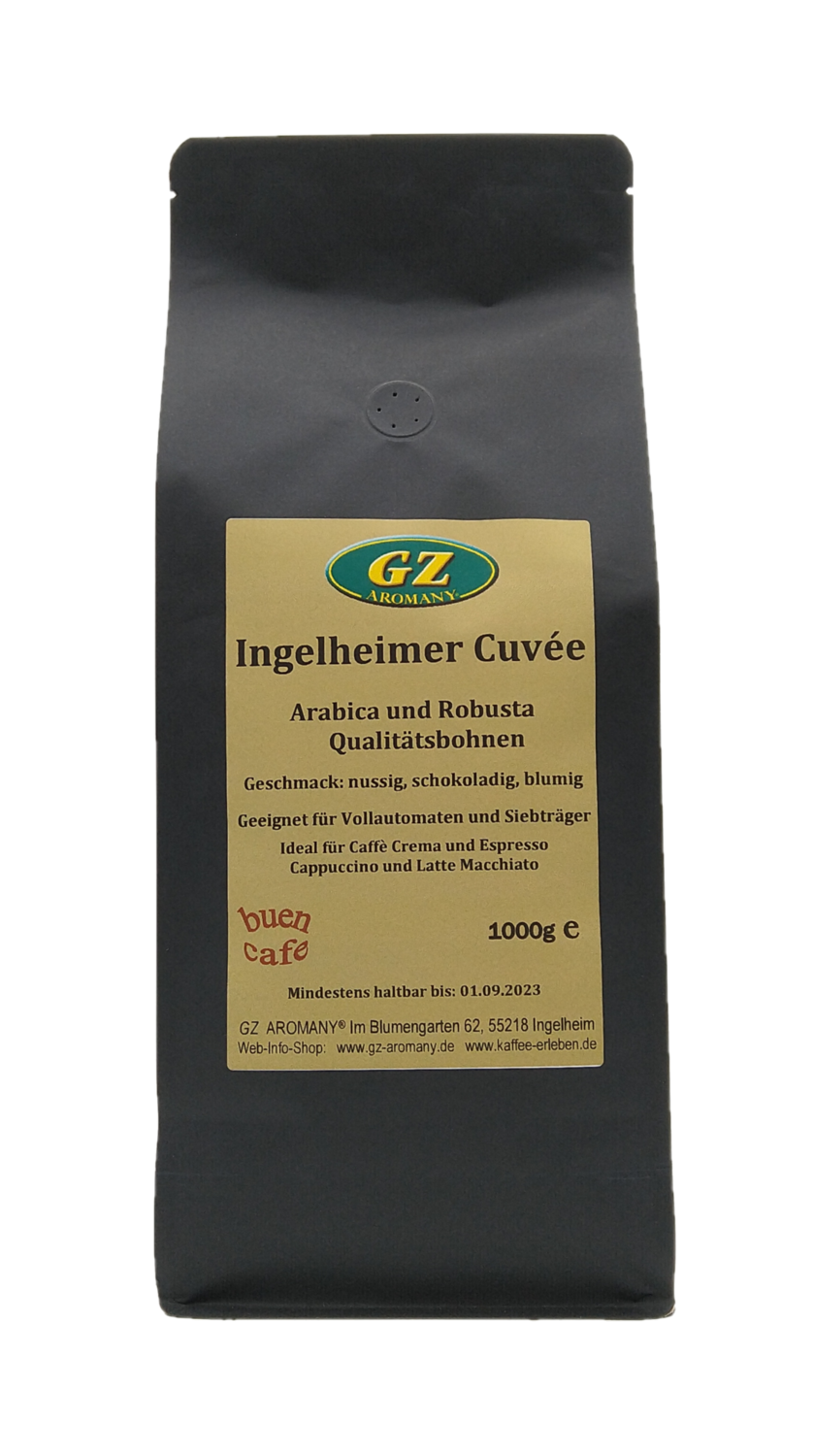 AROMANY Ingelheimer Cuvée Espressokaffee Bohnen 1000g