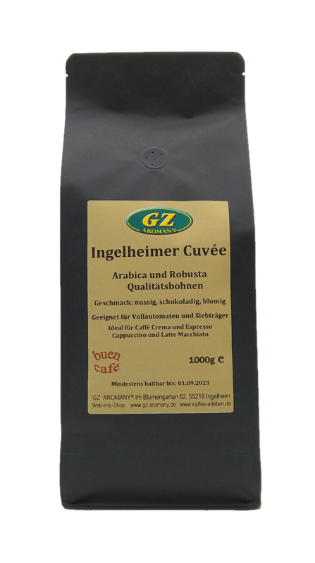 AROMANY Ingelheimer Cuvée Espressokaffee Bohnen 1000g