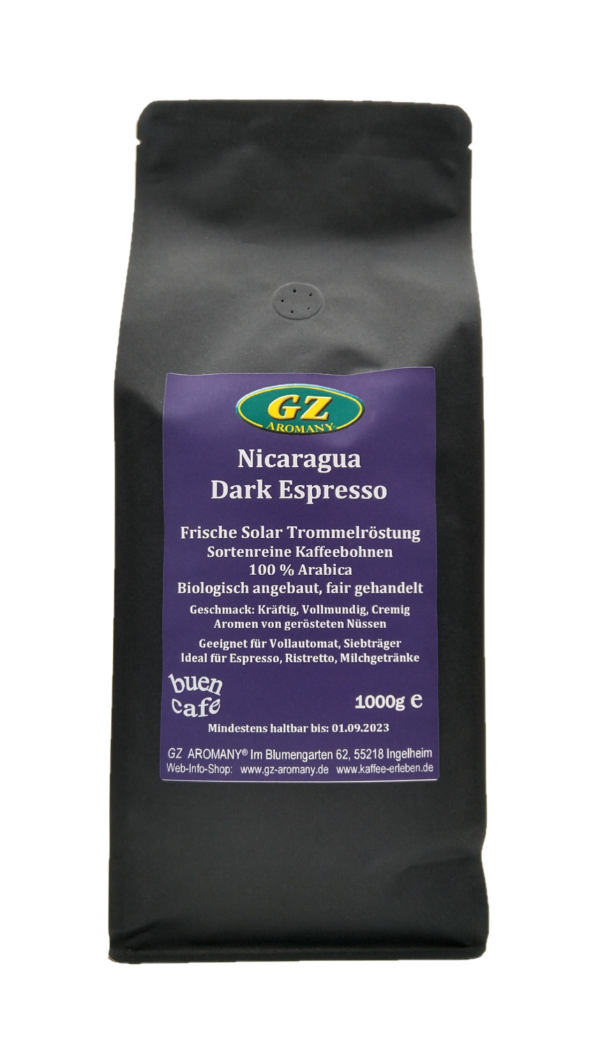 GZ AROMANY Nicaragua Dark Espresso
Bohnen 1000g