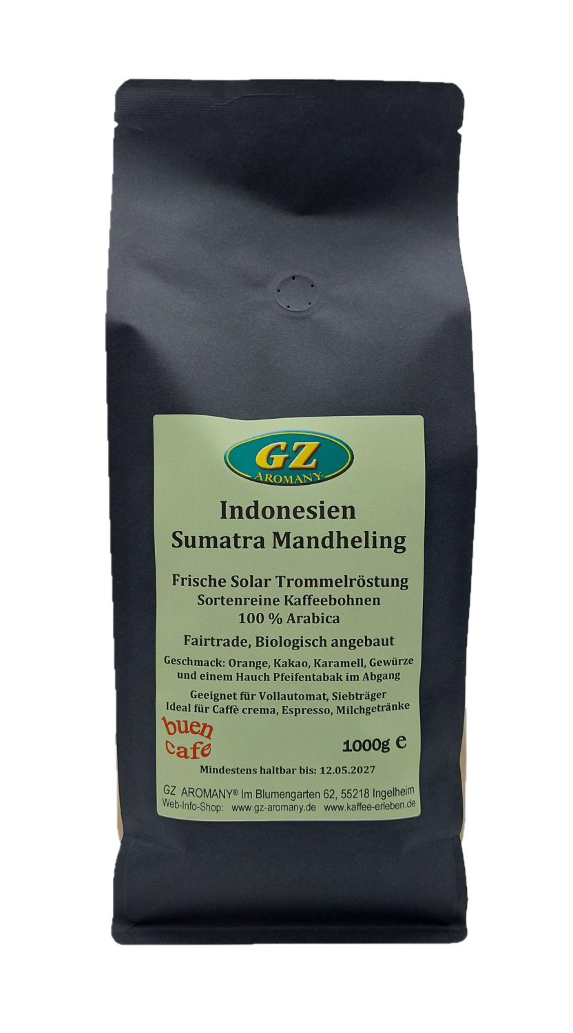 AROMANY Indonesien Sumatra Mandheling, Bohnen 1000g