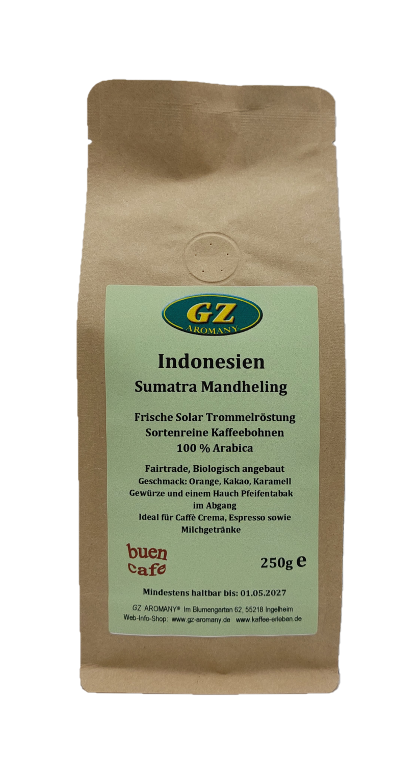 AROMANY Indonesien Sumatra Mandheling, Bohnen 250g