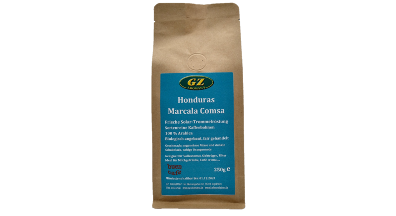 AROMANY Honduras Marcala Comsa Bohnen 250g AROMANY Honduras Marcala Comsa Bohnen 250g
