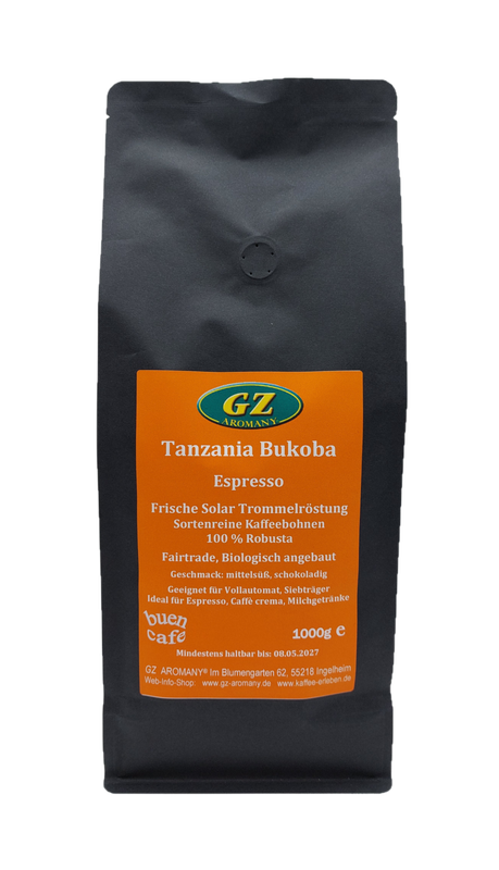 AROMANY Tanzania Bukoba Espresso, Bohnen 1000g