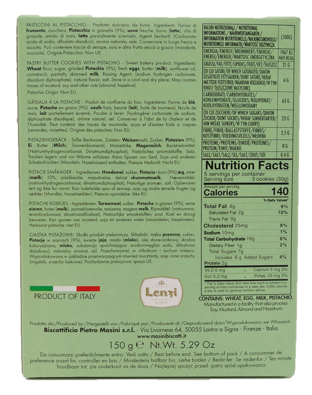 LENZI Italian Biscuits Pistazie 150g