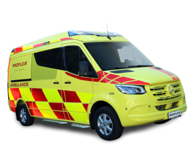 Ambulanzfahrzeuge der Firma Profile