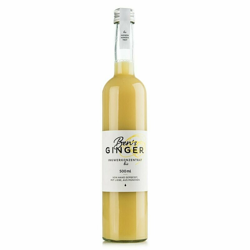 Ben's Ginger Ingwerkonzentrat "Ben's Ginger" aus Bayern (500 ml) - Bio