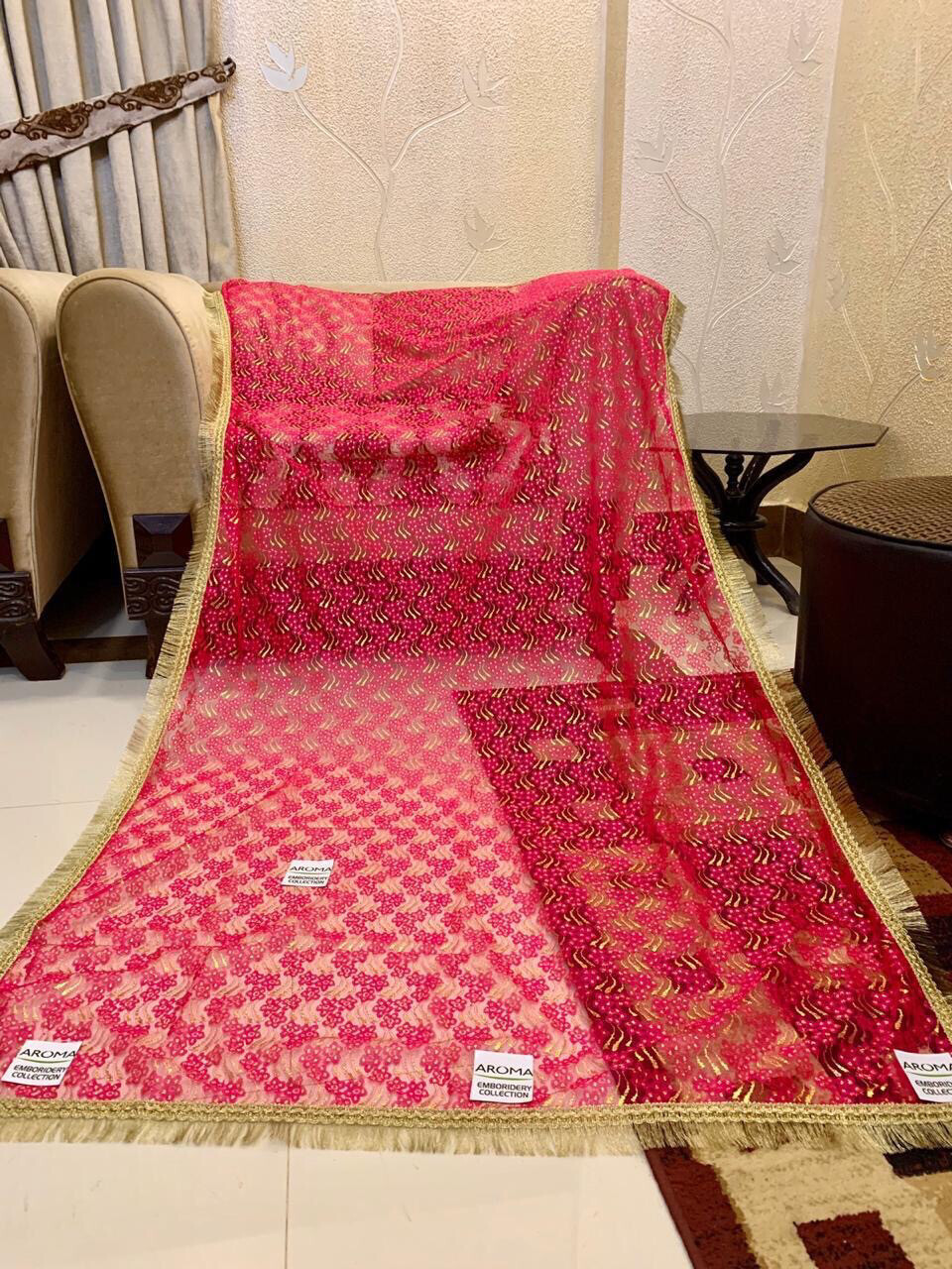 Net Embroidered Dupatta