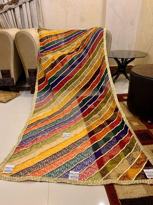 Net Multicoloured Dupatta