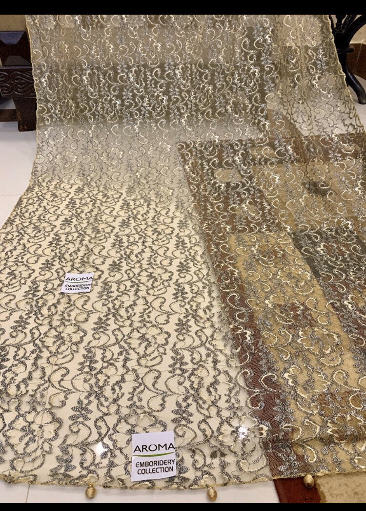 Moonlight Embroidered Net Dupatta
