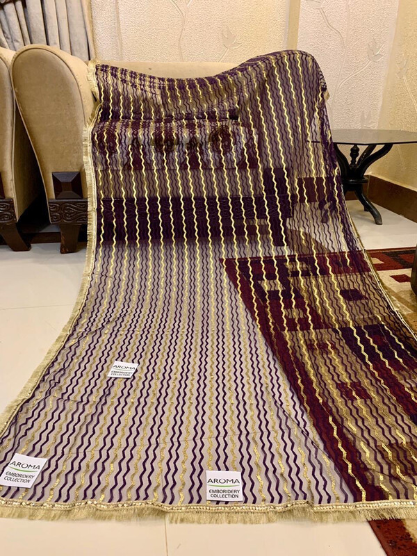 Net Striped Dupatta