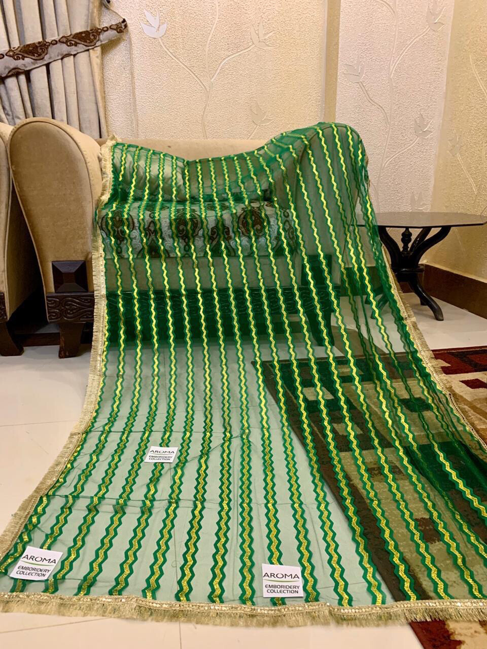 Net Striped Dupatta