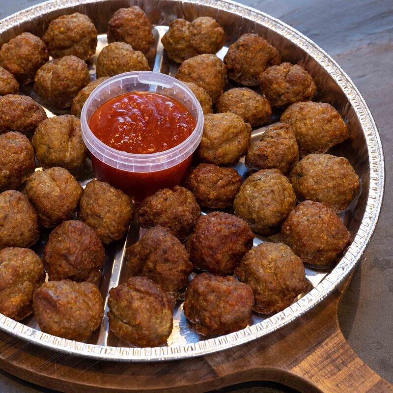 Smulpan gehaktbal met piri piri saus Smulpan gehaktbal met piri piri saus
