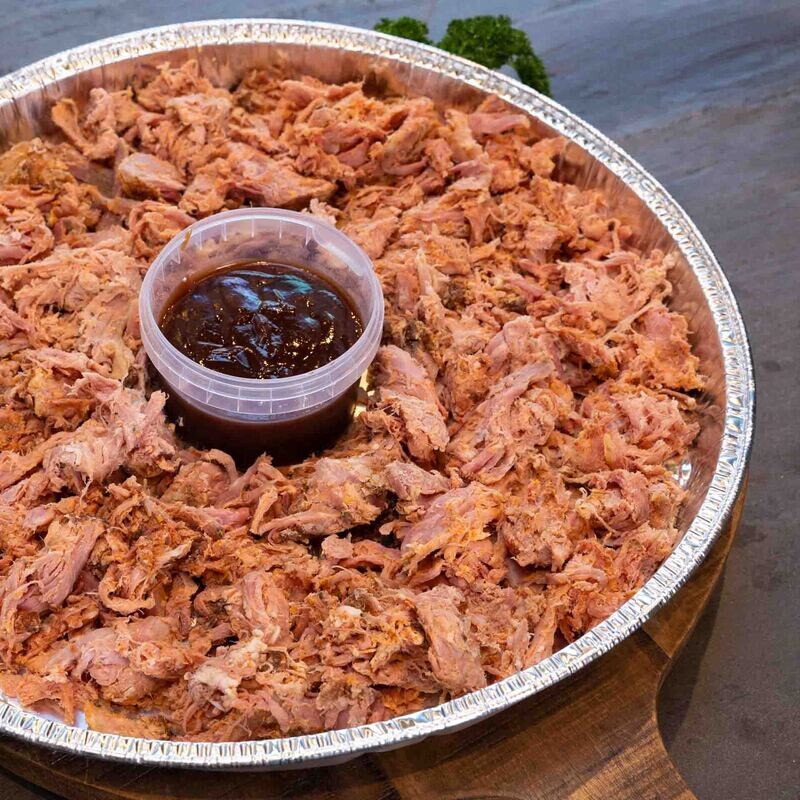 Smulpan pulled pork met BBQ saus Smulpan pulled pork met BBQ saus