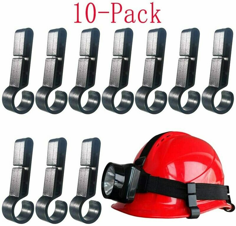 Helmet Clips for Headlamp - 10-Pack