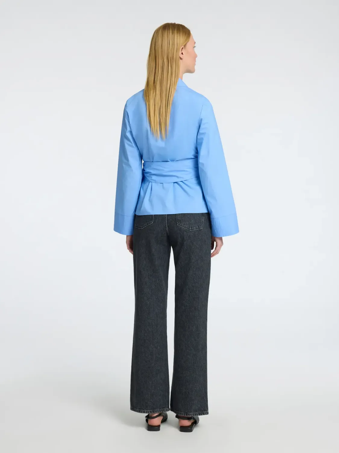 AVIANA LS WRAP BLOUSE