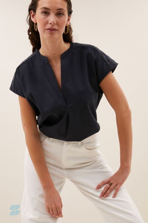 AMIE POPLIN BLOUSE