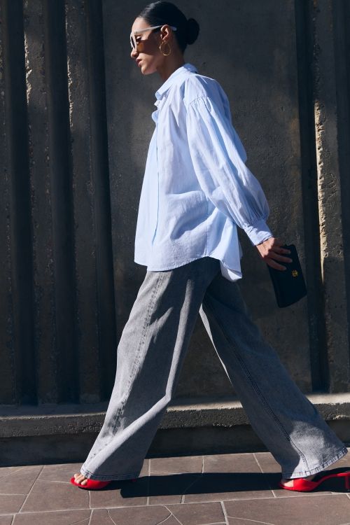 SARAH CHAMBRAY BLOUSE