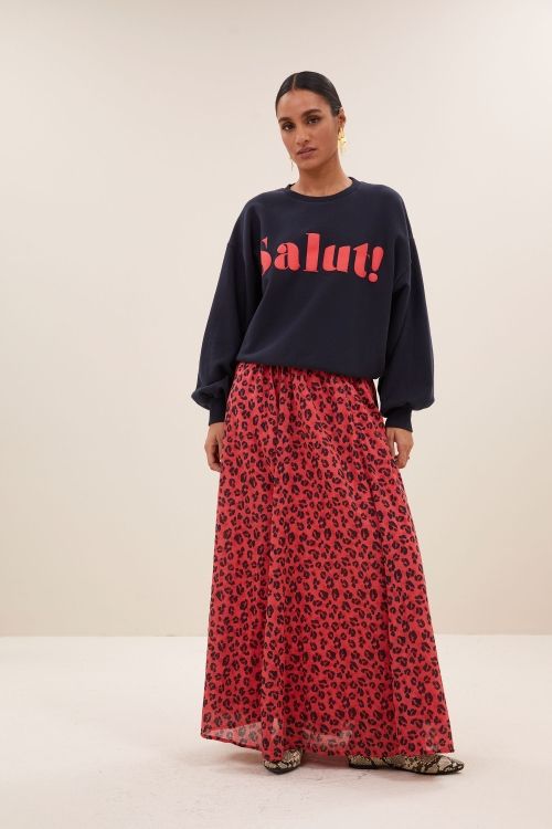 RUBY RED CHEETAH SKIRT