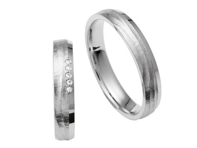 EHERINGSET Palladium Weissgold Ringe 585/000