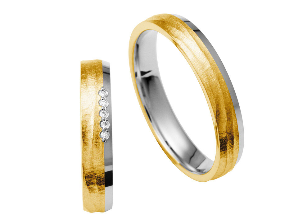 EHERINGSET GELB WEISS ROT MITTEL GOLD Bicolor
 RING 585 / 000 Goldschmiede Juwelier EDER Feldbach