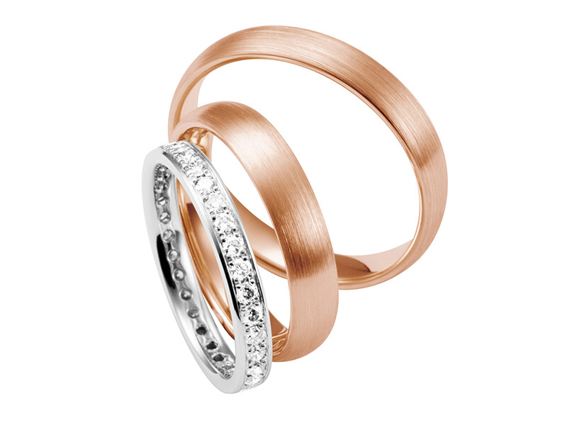 EHERINGSET  Weißgold ROTGOLD RING 585 / 000 GOLDSCHMIEDE JUWELIER EDER FELDBACH