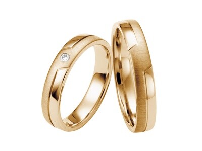 EHERING SET MITTELGOLD ROSEGOLD RINGE 585 /000