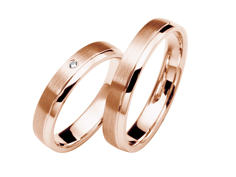 EHERING SET ROTGOLD RINGE 585 /000