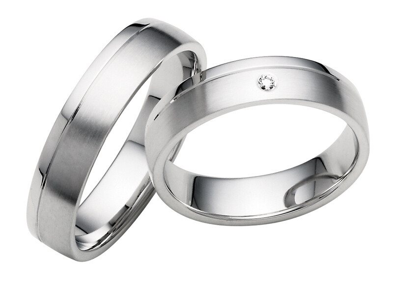 EHERING SET Weißgold RINGE 585 /000