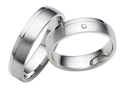 EHERING SET Weißgold RINGE 585 /000