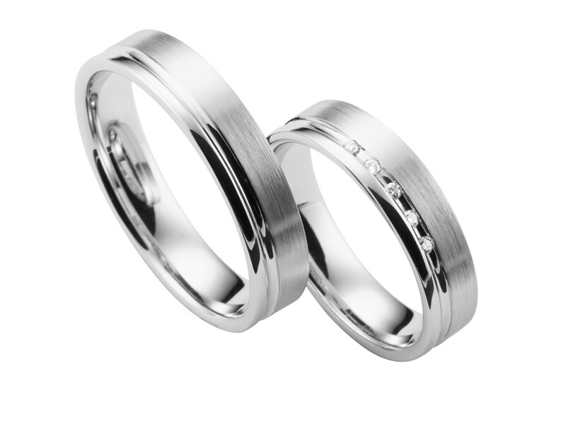 Eheringe Set Weißgold Trauringe Ringe