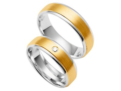 Eheringe Set Weißgold Gelbgold Trauringe Ringe