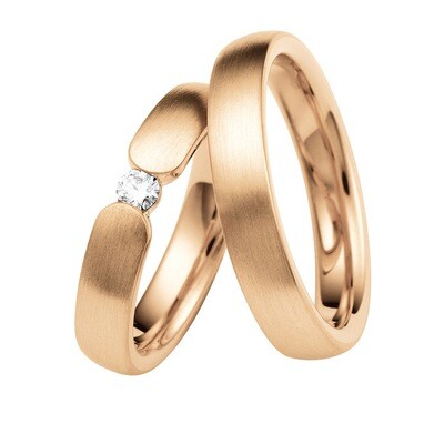 Eheringe Set Mittelgold Roségold Trauringe Ringe