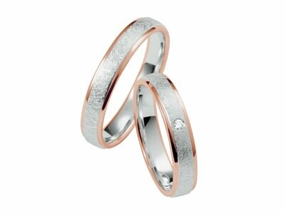 Eheringe Set Weißgold Rotgold Trauringe Ringe