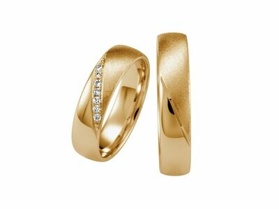 Eheringe Set Mittelgold Roségold Trauringe Ringe