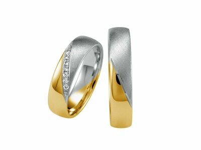 Eheringe Set Weißgold Gelbgold Trauringe Ringe