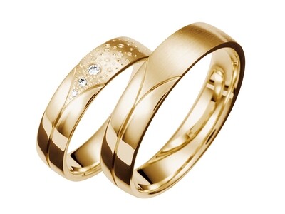 Eheringe Set Mittelgold Trauringe Ringe