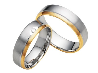 Eheringe Set Weißgold Gelbgold Trauringe Ringe