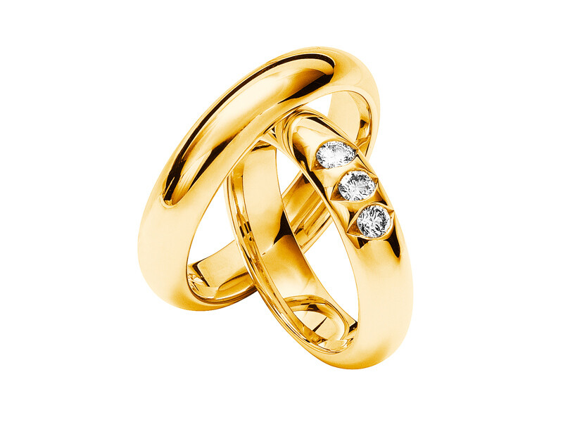Eheringe Set Gelbgold Trauringe Ringe