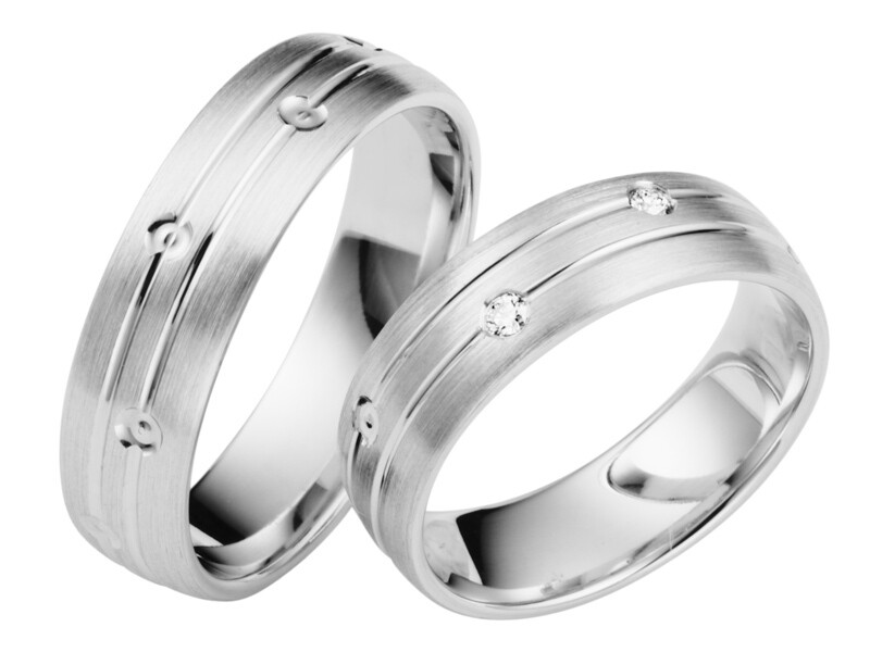 Eheringe Set Weißgold Trauringe Ringe