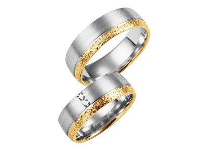 Eheringe Set Weißgold Gelbgold Trauringe Ringe