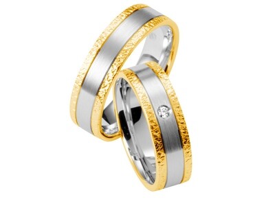 Eheringe Set Weißgold Gelbgold Trauringe Ringe